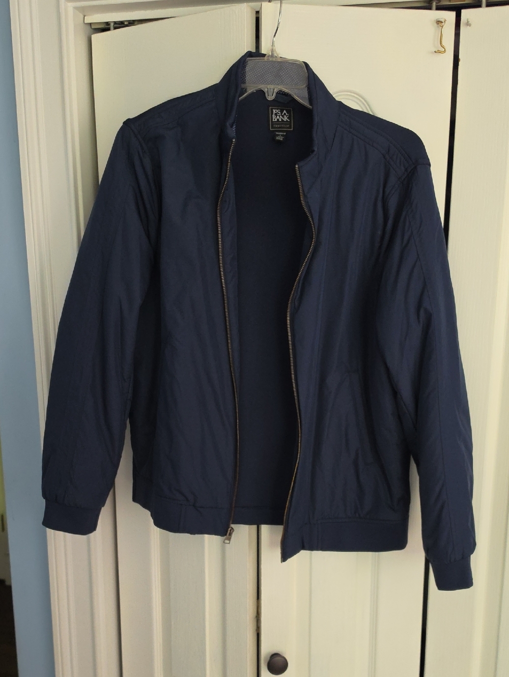 Jos. A. Bank Navy Blue Lightweight Bomber Jacket